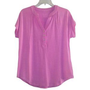 Philosophy Short Sleeve Blouse Size S Color Pink